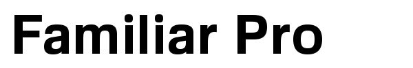 Familiar Pro font preview